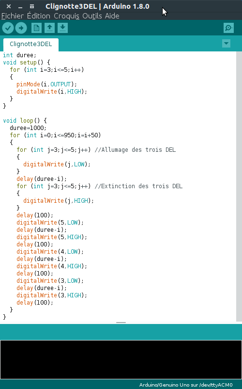 Un programme pour Arduino